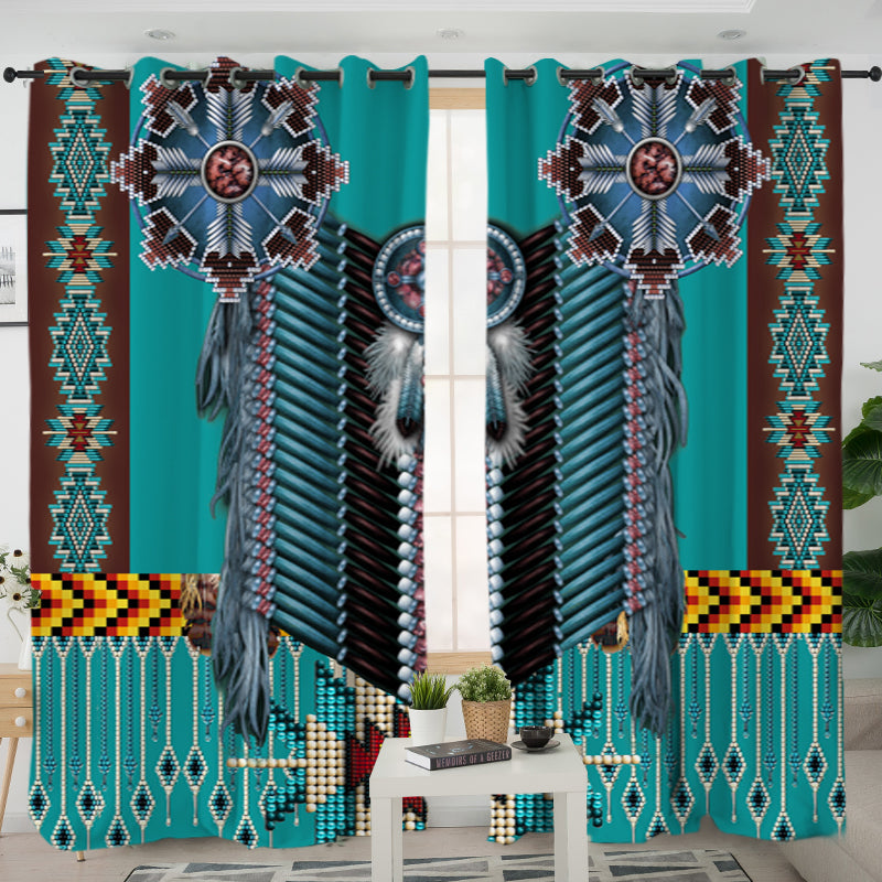 LVR0013 - Tribal Native Pattern  Living Room Curtain