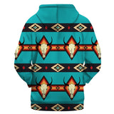 Bison Tribes Pattern Native American All Over Hoodie - Powwow Store