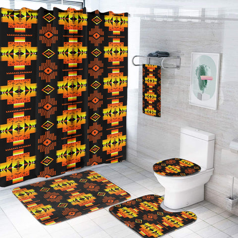 GB-NAT00720-06  Pattern Native American Bathroom Set