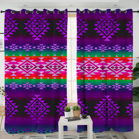 GB-NAT00680-04 Pattern Native American Living Room Curtain