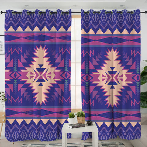 LVR0056 Pattern Native American  Living Room Curtain