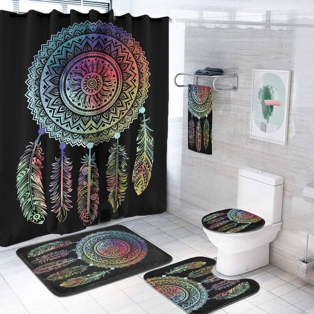 GB-NAT00151 Mandala Dreamcatcher Native American Bathroom Set