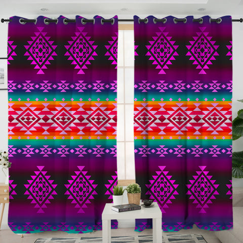 GB-NAT00680 Pattern Native American Living Room Curtain