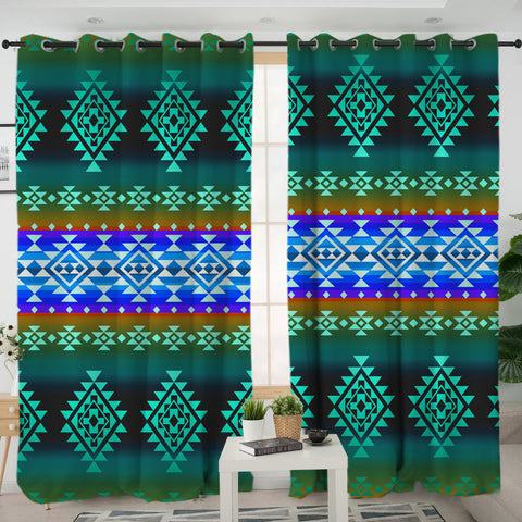 GB-NAT00680-02 Pattern Native American Living Room Curtain