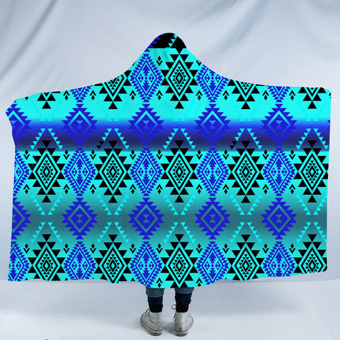 HDB004 Pattern Native American Design Hooded Blanket
