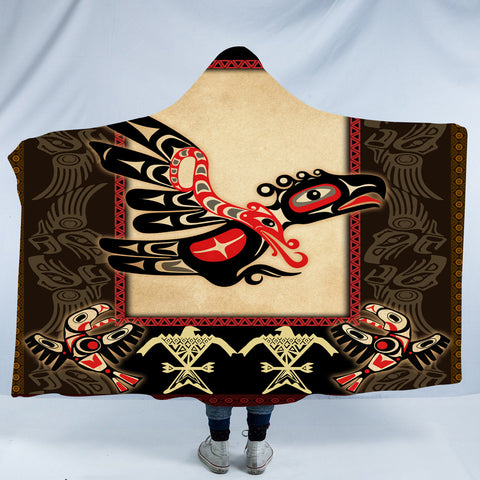 HDB013 Pattern Native American Design Hooded Blanket