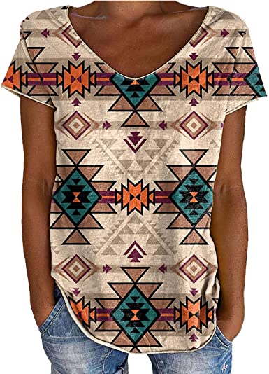 TS007 Pattern Light Brown Native American 3D T-Shirt
