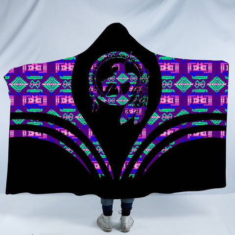 HDB00113 Pattern Native American Design Hooded Blanket
