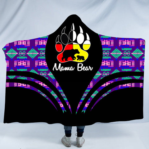 HDB00111 Pattern Native American Design Hooded Blanket