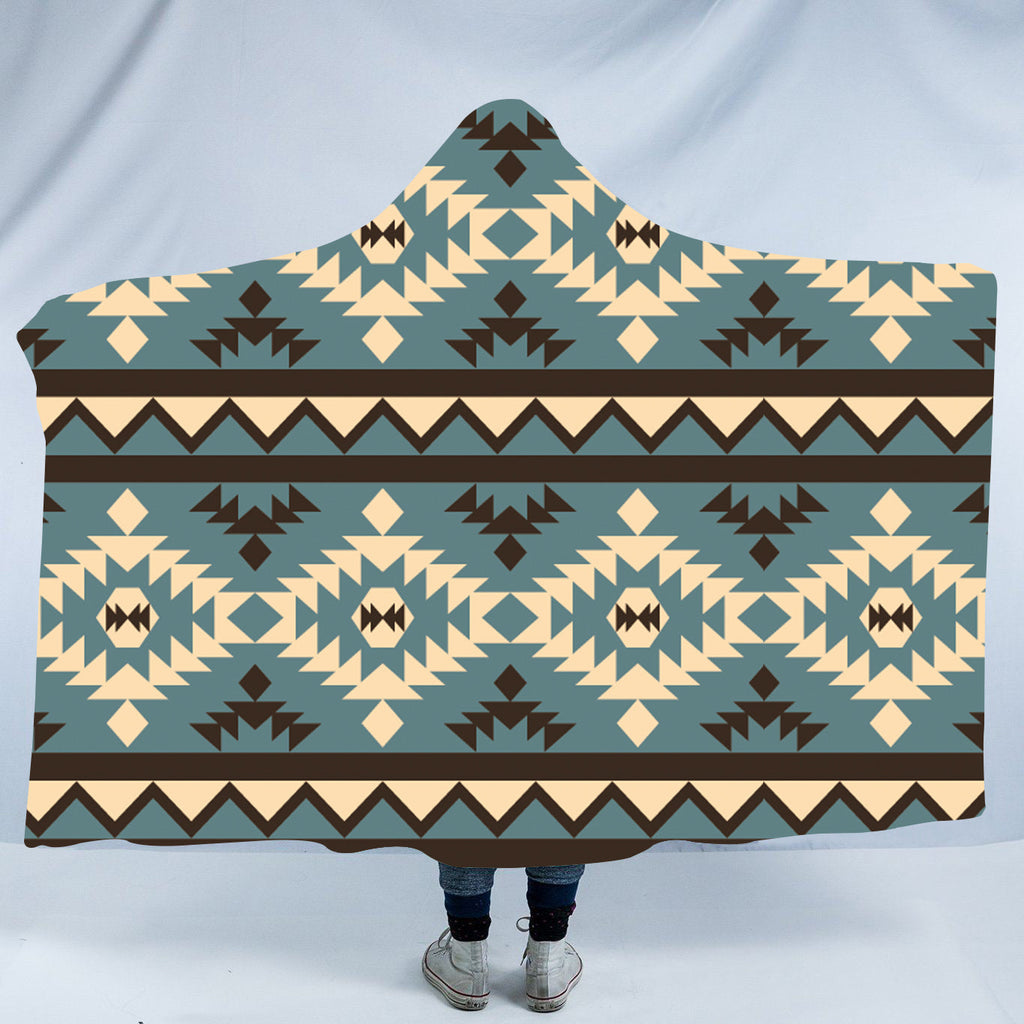 HDB017 Pattern Native American Design Hooded Blanket