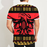 GB-NAT00048-01 Red Phoenix Native American Polo T-Shirt 3D