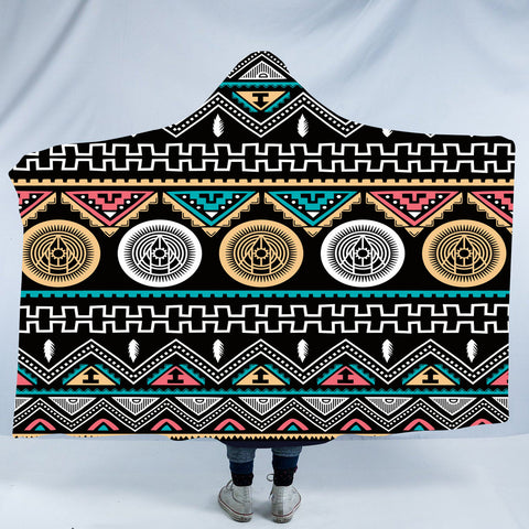 HDB039 Pattern Native American Design Hooded Blanket
