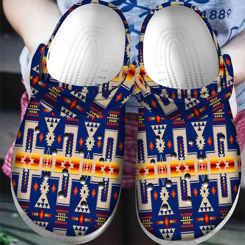 GB-NAT00062-04 Pattern Native American  Crocs Clogs Shoes