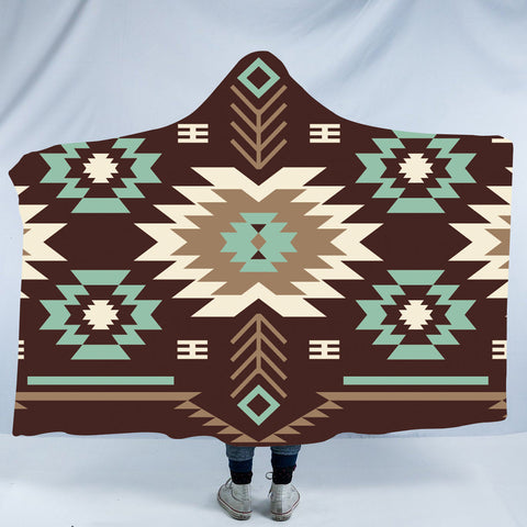HDB037 Pattern Native American Design Hooded Blanket
