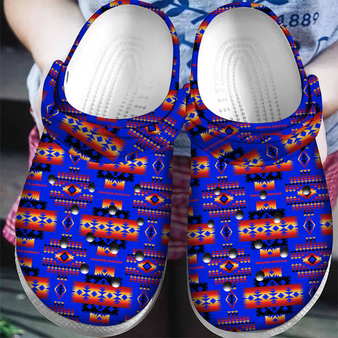 GB-NAT00046-06 Pattern Native American  Crocs Clogs Shoes
