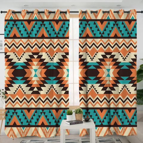 LVR0075 Pattern Native American Living Room Curtain