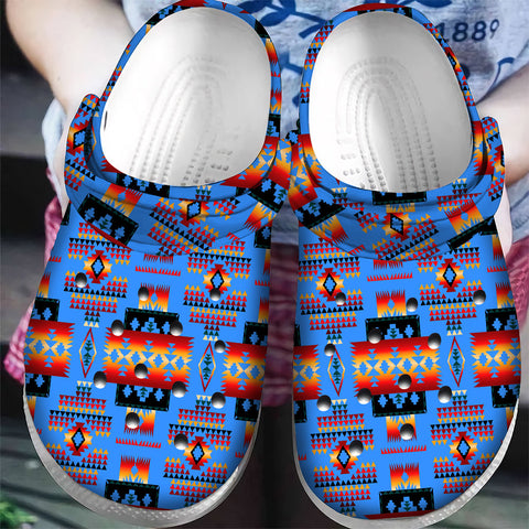 GB-NAT00046-13 Pattern Native American  Crocs Clogs Shoes