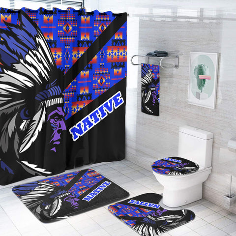 BS-000112 Pattern Native American Bathroom Set