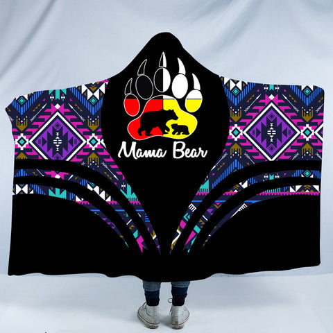 HDB00102 Pattern Native American Design Hooded Blanket