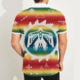 GB-NAT00077	Thunderbird Rainbow Native American Polo T-Shirt 3D