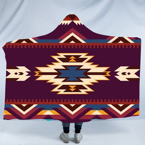 HDB031 Pattern Native American Design Hooded Blanket