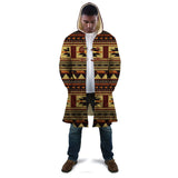 GB-NAT00507 Brown Ethnic Pattern Native Cloak