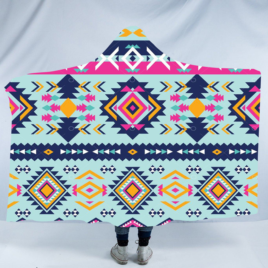 HDB029 Pattern Native American Design Hooded Blanket
