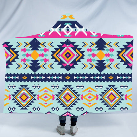 HDB029 Pattern Native American Design Hooded Blanket