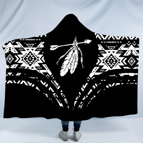 HDB0097 Pattern Native American Design Hooded Blanket