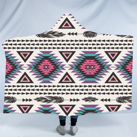 HDB028 Pattern Native American Design Hooded Blanket