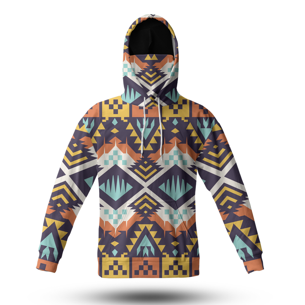 HWM0029 Pattern Tribal Native 3D Hoodie With Mask