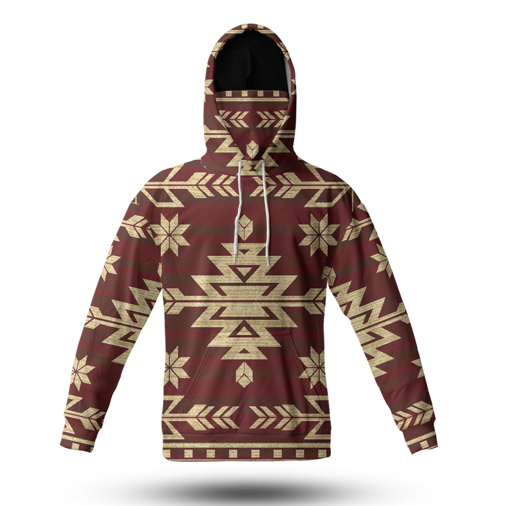 HWM0037 Pattern Tribal Native 3D Hoodie With Mask
