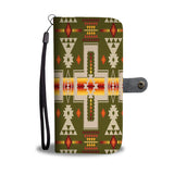 GB-NAT00062-12 Green Tribe Design Native American Wallet Phone Case