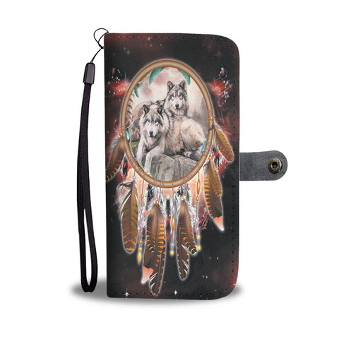 GB-NAT00391 Wolves Red Galaxy Wallet Phone Case