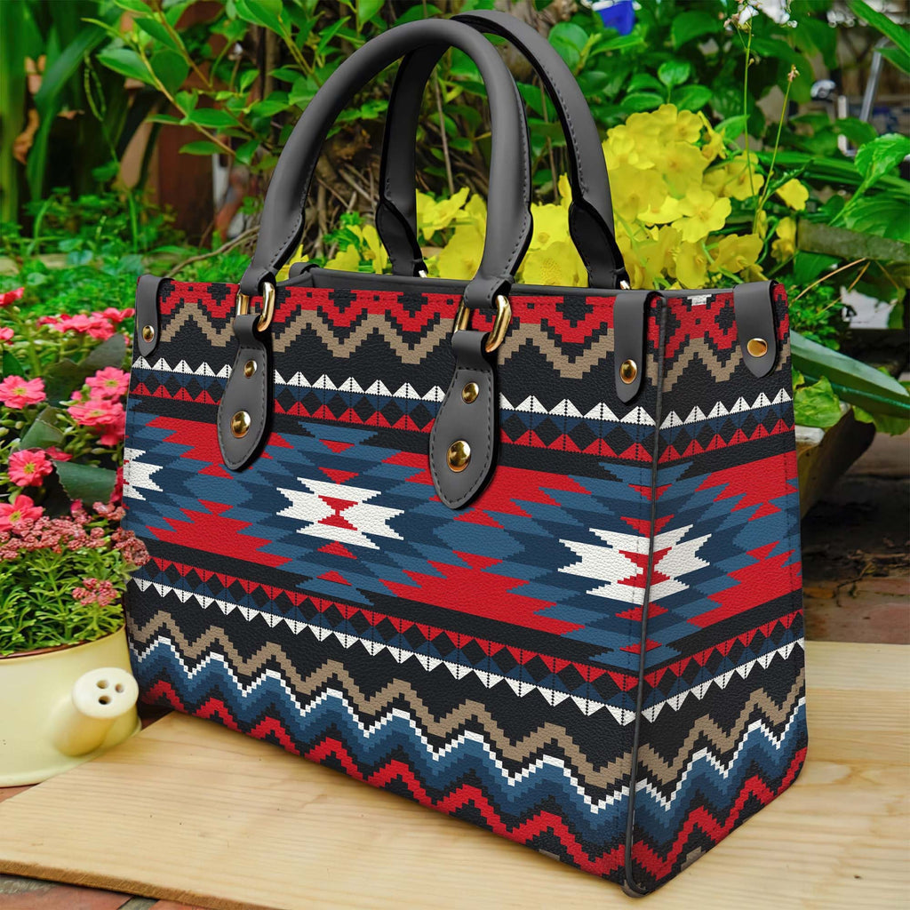 GB-NAT00529 Ornamental Pattern Native Leather Bag