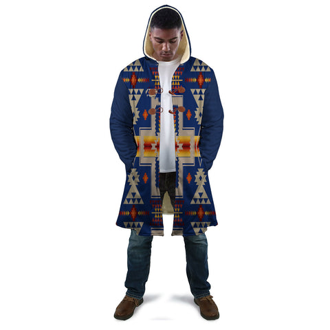 GB-NAT00062-04 Navy Tribe Design Native American Cloak