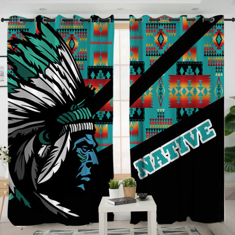 LVR0067 Pattern Native American Living Room Curtain