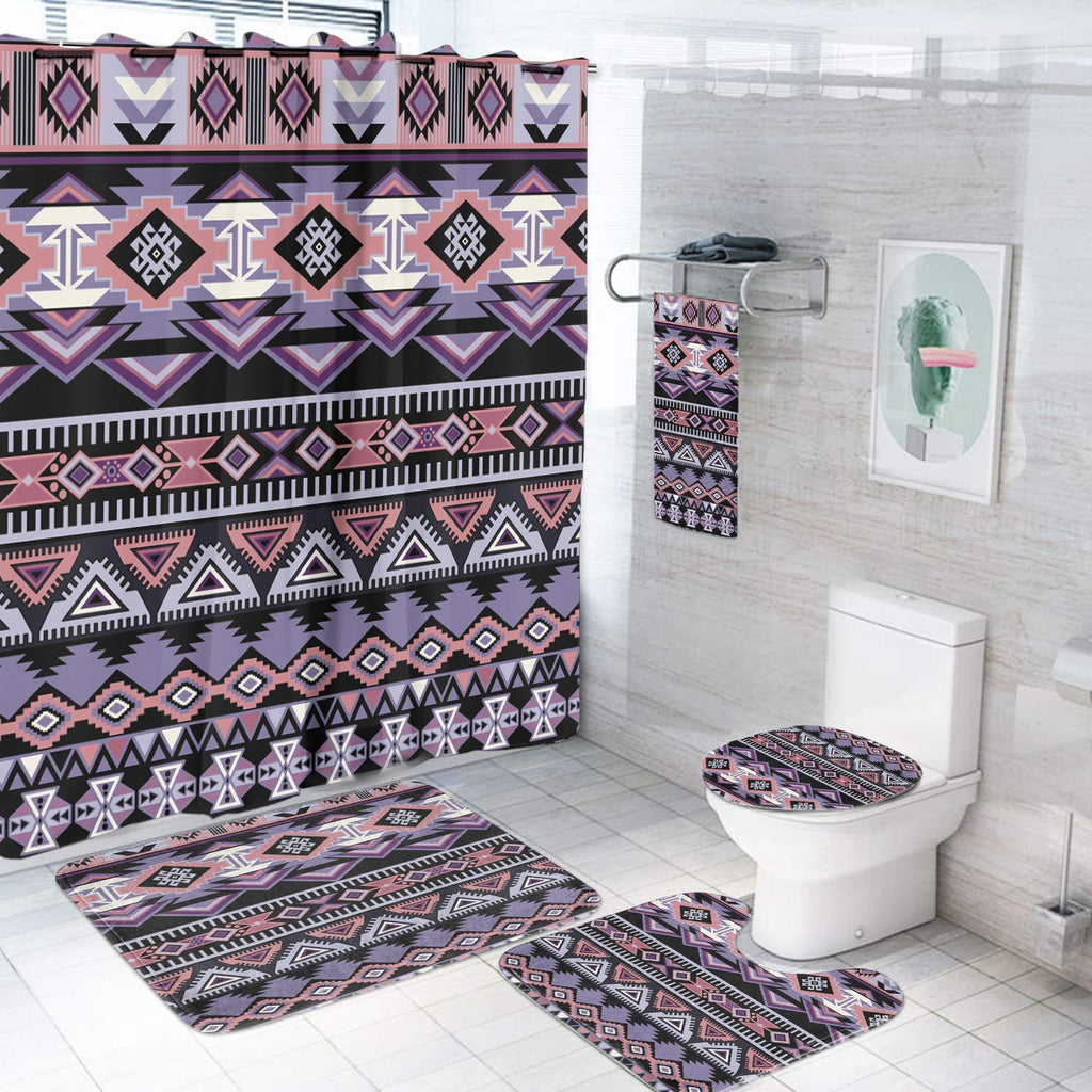 GB-NAT00593 Ethnic Pattern Bathroom Set