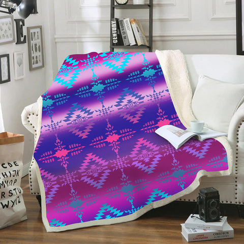 BLK0016  Pattern Gray Tribal  Native Blanket