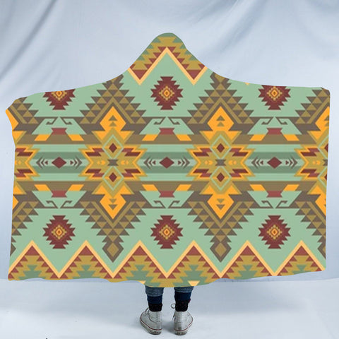 HDB024 Pattern Native American Design Hooded Blanket