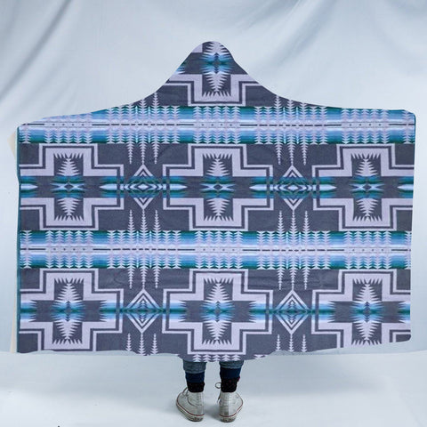 HDB022 Pattern Native American Design Hooded Blanket