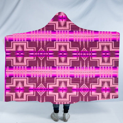 HDB021 Pattern Native American Design Hooded Blanket