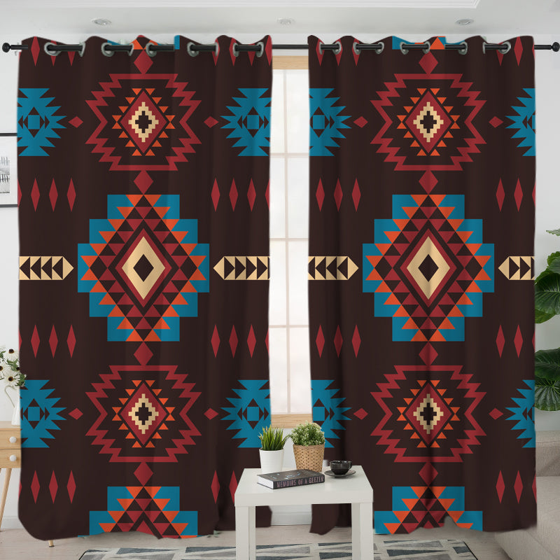 LVR0051 Pattern Native American Living Room Curtain