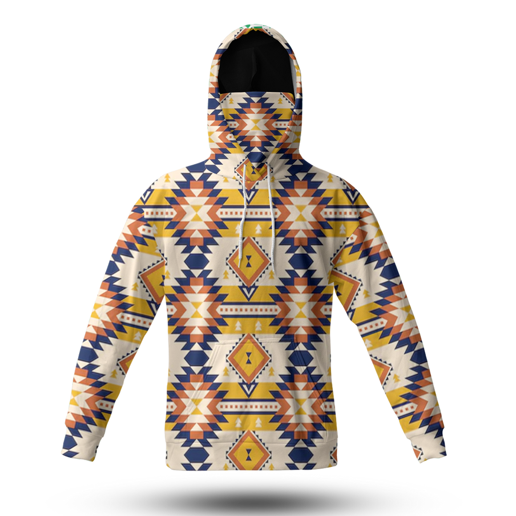 HWM0039 Pattern Tribal Native 3D Hoodie With Mask