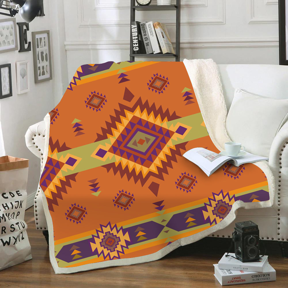 GB-NAT00738 Pattern Tribal  Native Blanket