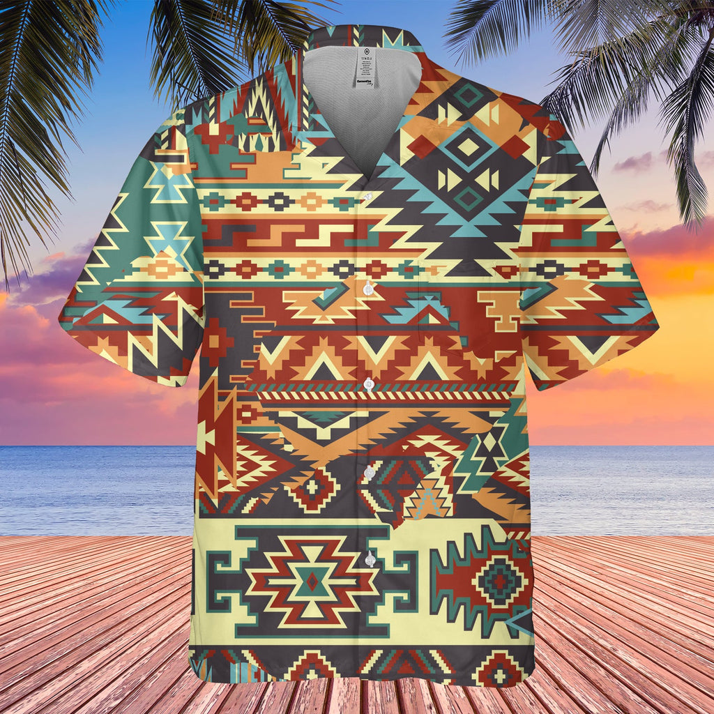 GB-HW00047 Pattern Black Hawaiian Shirt 3D