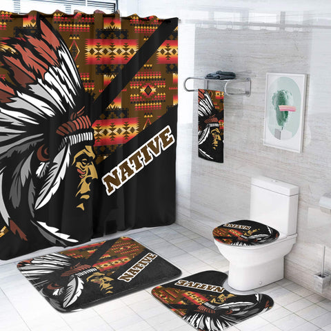 BS-000115 Pattern Native American Bathroom Set