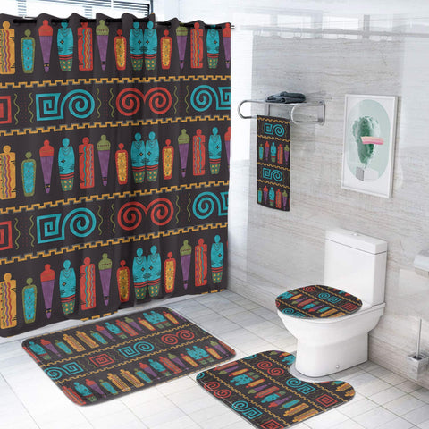 GB-NAT00618-02 Pattern Girl Native Bathroom Set