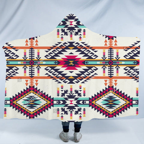 HDB053 Pattern Native American Design Hooded Blanket