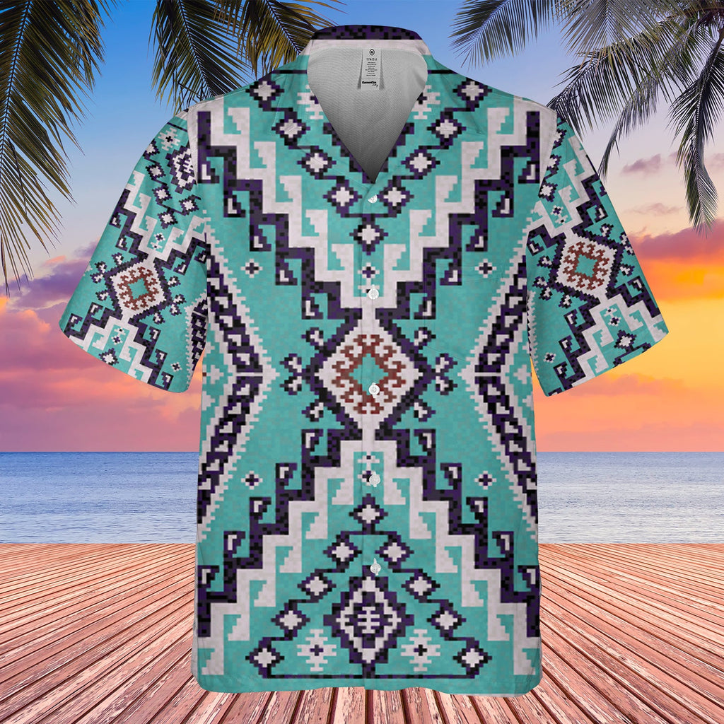 GB-HW00044 Pattern Black Hawaiian Shirt 3D